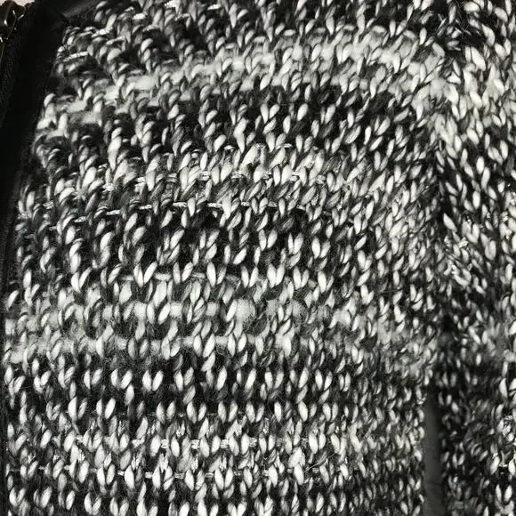 Joie Gray Black Knit Zipper Sweater - Picture 7 of 7